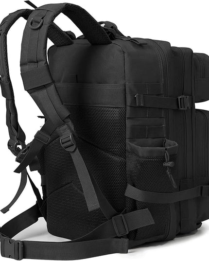 QT&QY 25L/45L Military Tactical Backpack For Men Molle Daypack 3 Day Bug Out Bag Hiking Rucksack With Bottle Holder