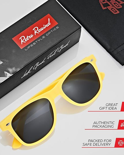 Retro Rewind Polarized Sunglasses for Men and Women - UV Protection Classic Sun Glasses