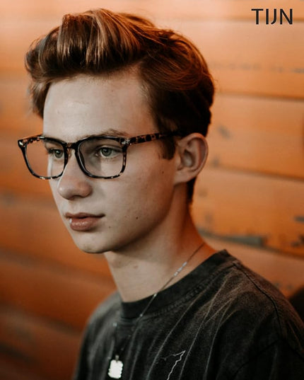 TIJN Blue Light Blocking Glasses for Women Men Clear Frame Square Nerd Eyeglasses Anti Blue Ray Computer Screen Glasses