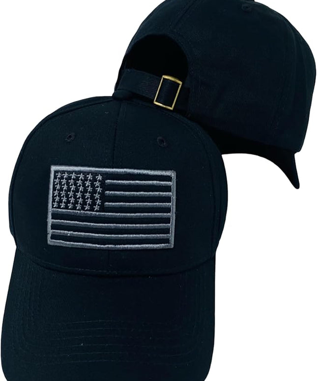Roytrense Embroidered American Flag Unisex Baseball Cap (100% Cotton)