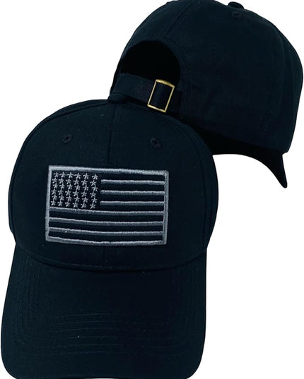 Roytrense Embroidered American Flag Unisex Baseball Cap (100% Cotton)