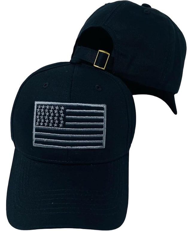 Roytrense Embroidered American Flag Unisex Baseball Cap (100% Cotton)