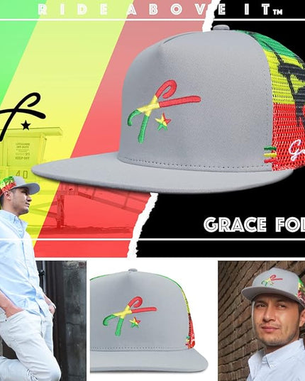 Grace Folly Trucker Hat for Men & Women. Snapback Mesh Caps