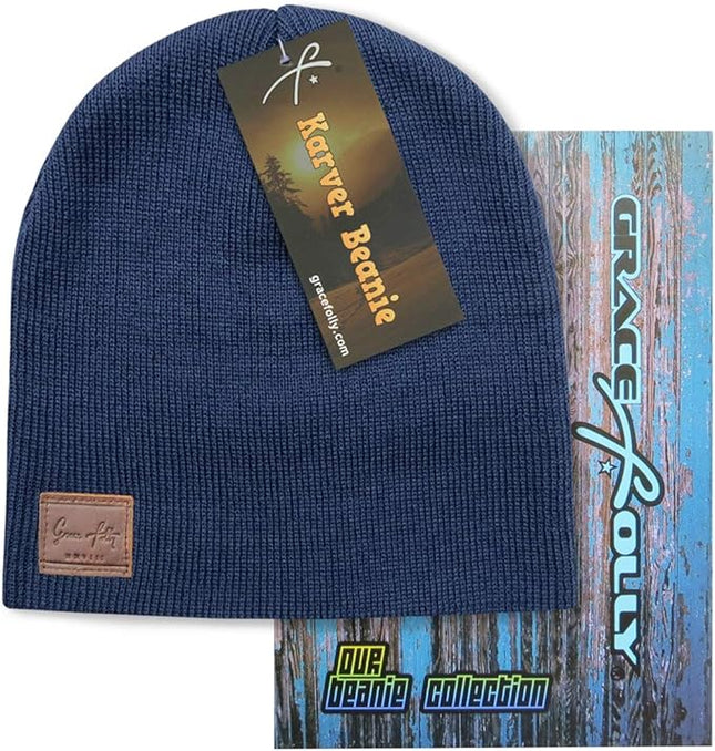 Grace Folly Knit Beanie Hat Cap for Men or Women