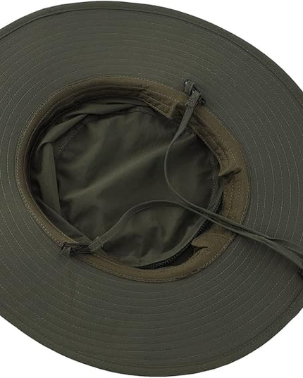 Home Prefer UPF50+ Mens Sun Hat Wide Brim Fishing Hat Womens UV Protection Cap Breathable Mesh Safari Gardening Bucket Hat