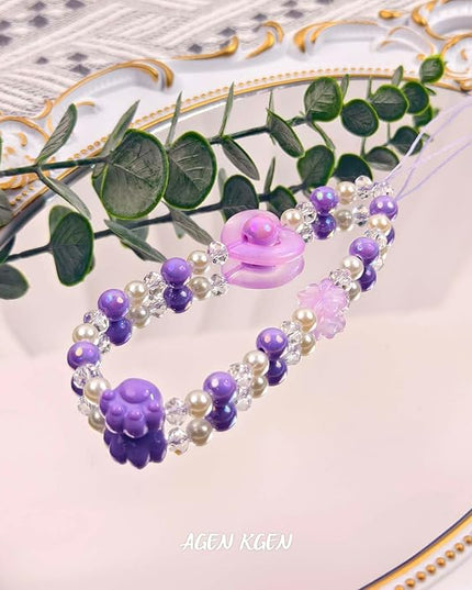 Phone Charms Cute Beaded Phone Lanyard Wrist Strap Aesthetic CellPhone Keychain Cute PhoneCharms for Women
