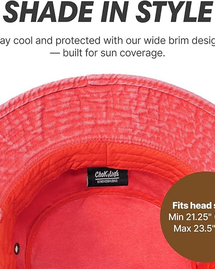 Hot Summer Bucket Hat - Trendy Cotton Sun Hat for Beach, Golf, Fishing - Fun Outdoor Vacation Boonie for Men and Women