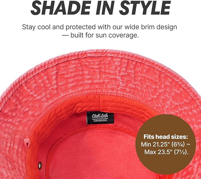 Hot Summer Bucket Hat - Trendy Cotton Sun Hat for Beach, Golf, Fishing - Fun Outdoor Vacation Boonie for Men and Women