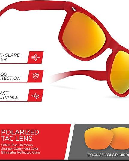 Retro Rewind Polarized Sunglasses for Men and Women - UV Protection Classic Sun Glasses