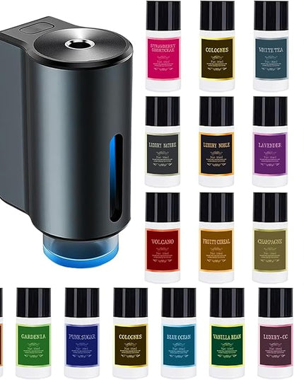 Car Air Freshener Diffuser,Smart Car Aroma Diffuser Air Freshener Spray Automatic with 20PCS Cologne Aromatherapy Oil (Grey-2)