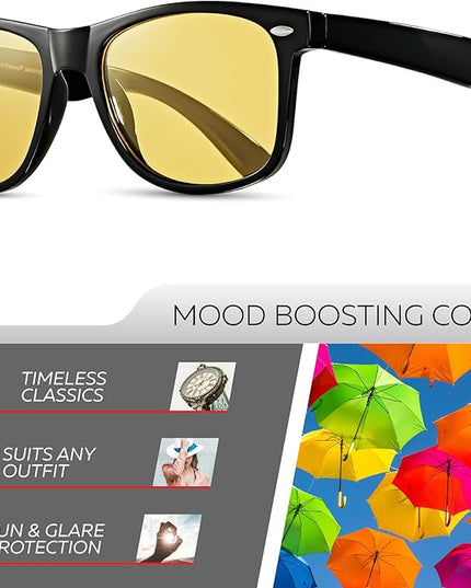 Retro Rewind Polarized Sunglasses for Men and Women - UV Protection Classic Sun Glasses