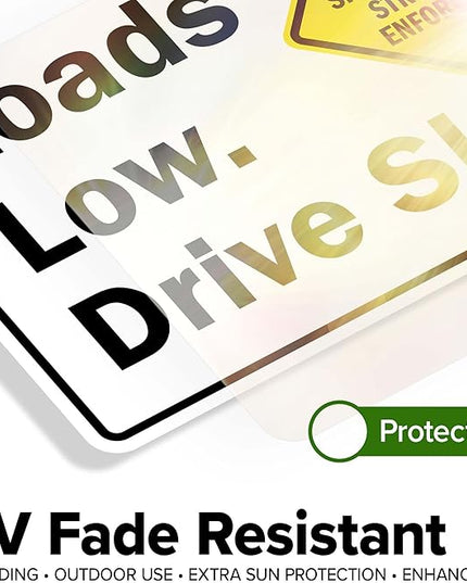 Loads Low Drive Slow Sign, 10x7 Inches, 4 Mil Vinyl Decal Stickers Weather Resistant, Made in USA by My Sign Center