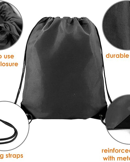 BeeGreen Drawstring Backpack Bags 20,30,50 Packs Reflective String Bags for Gym Sport Trip Cinch Sack DIY for Women Men