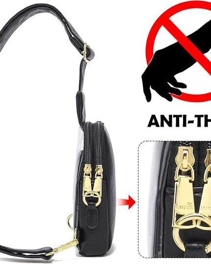 INICAT Sling Bag for Women Touchscreen Small Crossbody Cell Phone Purse Fanny Pack