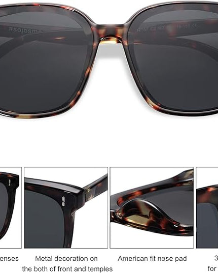 SOJOS Sunglasses for Women Men Vintage Style Shades SJ2157
