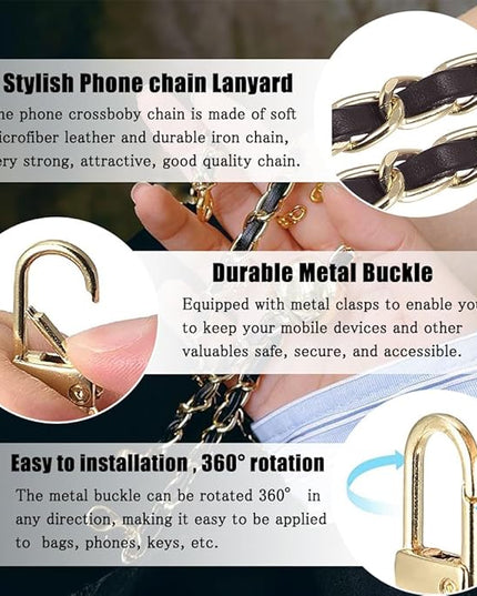 2Pcs Phone Crossbody Lanyard and Wrist Strap, Universal Cell Phone Lanyard Strap with 2Tether Tab