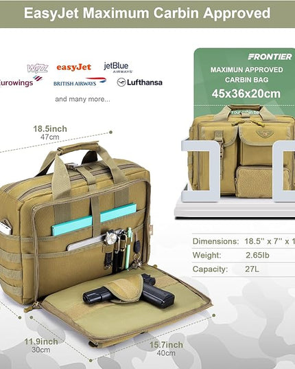 Stypos Tactical Messenger Bag,Tactical Briefcase for Man Military Laptop Bag 14 Inch/15.6 Inch /17.3 Inch Messenger Work Bag