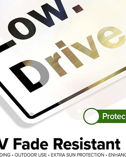 Loads Low Drive Slow Sign, 10x14 Inches, Rust Free .040 Aluminum, Fade Resistant, Made in USA by My Sign Center