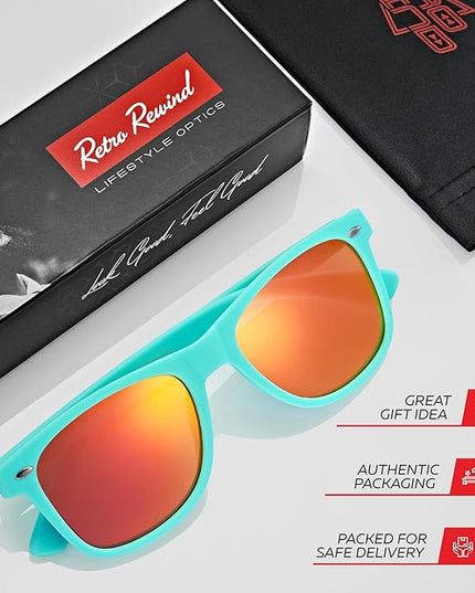 Retro Rewind Polarized Sunglasses for Men and Women - UV Protection Classic Sun Glasses