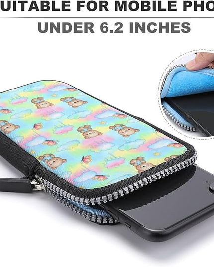 Unisex Small Crossbody Bags, Women Men Portable Adjustable Crossbody Phone Wallet Pouch