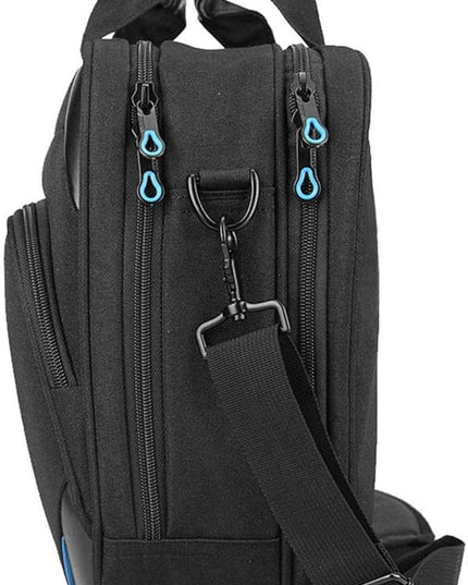 KROSER Laptop Bag 15.6 Inch Briefcase Messenger Bag Water Repellent Computer Case Shoulder Bag Durable Tablet Sleeve with RFID Pockets for Business/College/Women/Men - Black/Blue