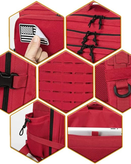 QT&QY 25L/45L Military Tactical Backpack For Men Molle Daypack 3 Day Bug Out Bag Hiking Rucksack With Bottle Holder