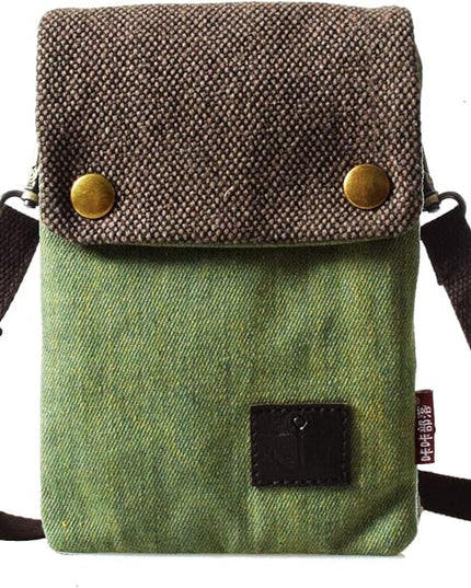 Women's Small Crossbody Bags Canvas Cellphone Purse Coin Pouch Wallet Mini Shoulder Handbags Wristlet Clutch