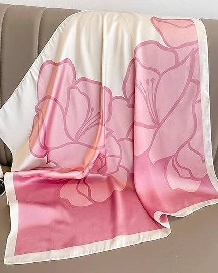 Head Bandanas Scarf for Women Silk Satin Hair Scarf Lightweight Vintage Fashion Square Neck Scarves Gift