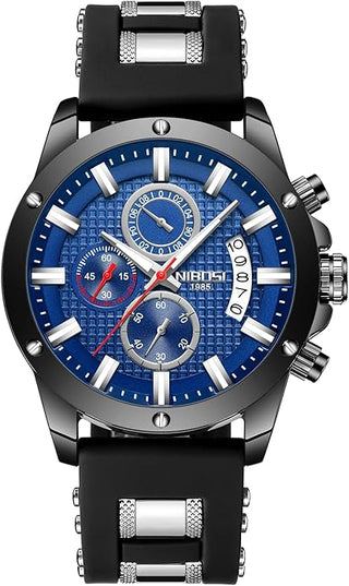 NIBOSI Watches for Men Waterproof Chronograph Mens Watches Analog Quartz Big Face Classic Stylish Fashion Casual Designer Luminous Waterproof Business Work Wrist Watch Elegant Gift for Men