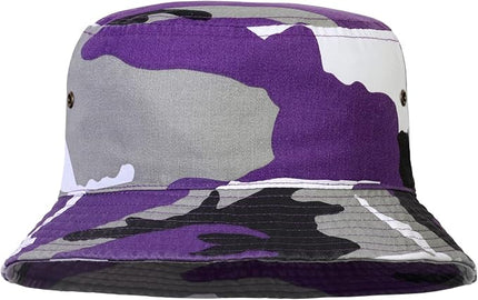 Falari Men Women Unisex Cotton Bucket Hat 100% Cotton Packable for Travel Fishing Hunting Summer Camp
