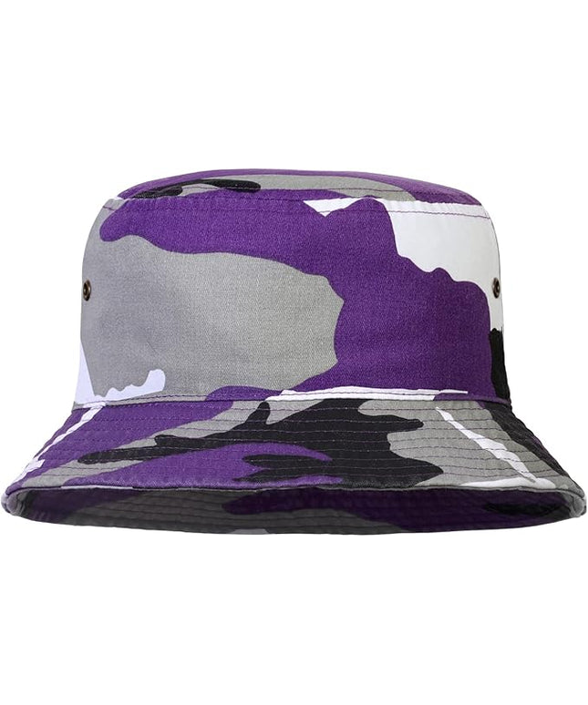 Falari Men Women Unisex Cotton Bucket Hat 100% Cotton Packable for Travel Fishing Hunting Summer Camp