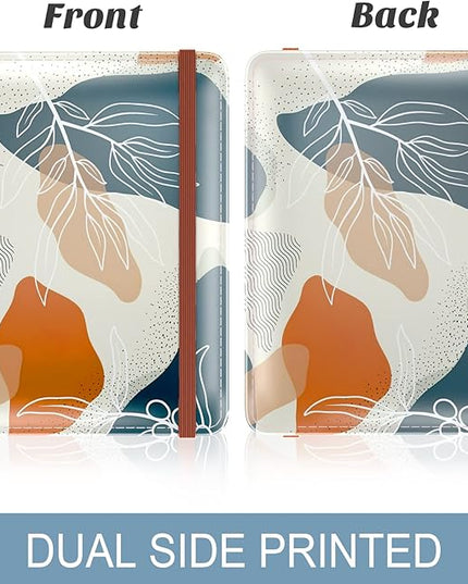 Passport Holder for Travel Essentials, Passport Wallet Cover Case for Travel Must Haves Accessories, Passport Book Holders for Women and Men, White Leaves