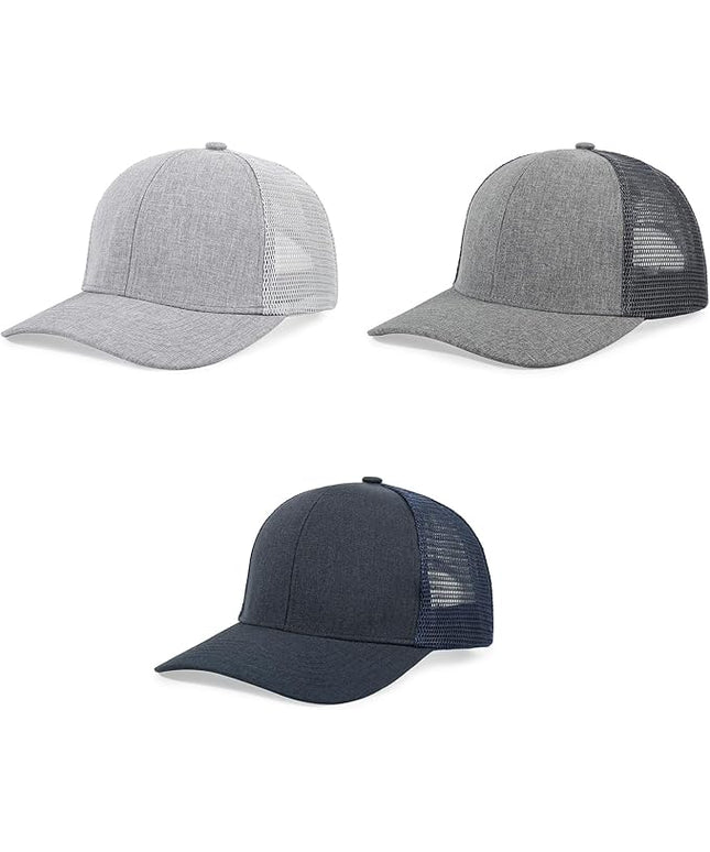 kozinu Unisex Trucker Hats Blank Mesh Snapback Hats Sport Plain Baseball Caps Adjustable Fitted Hat