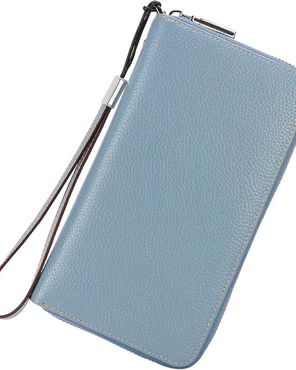 Lavemi Small Compact Women Wallet RFID Blocking Genuine Leather Bifold Purse with ID Windows