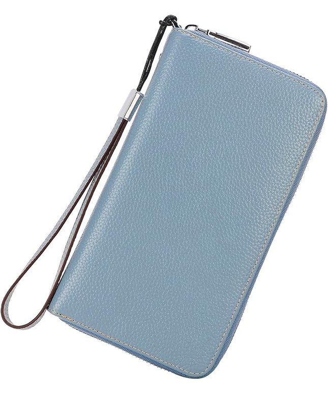 Lavemi Small Compact Women Wallet RFID Blocking Genuine Leather Bifold Purse with ID Windows