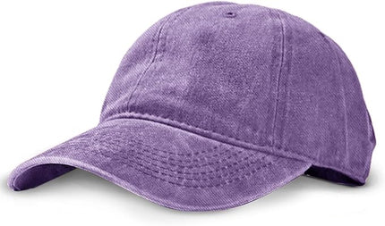 Unisex Vintage Washed Baseball Cap | Low Profile Soft Top Unstructured Cotton Baseball Cap | Adjustable Size Vintage Buckle