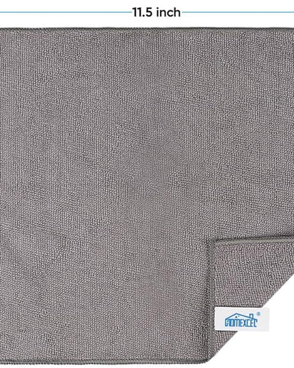 HOMEXCEL Grey Microfiber Cleaning Cloth, 24 Pack Cleaning Towels for Kitchen, Lint Free, Scratch-Free, Highly Absorbent, and Reusable Cleaning Rags for House, Window and Glass, Cars, 11.5 X11.5 inch