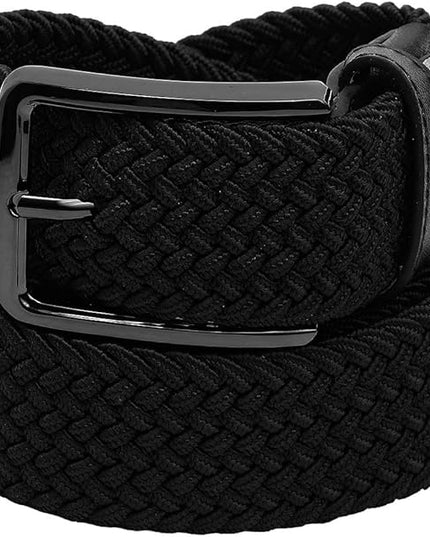 Falari Men Women Multicolored Elastic Stretch Braided Belt Canvas Fabric Woven No Holes Belt
