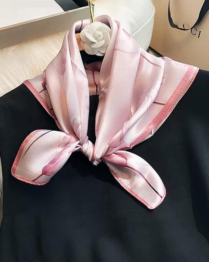 Head Bandanas Scarf for Women Silk Satin Hair Scarf Lightweight Vintage Fashion Square Neck Scarves Gift