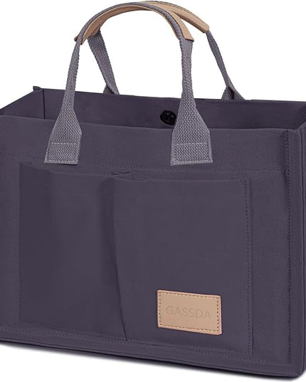 Canvas Tote Bag for Women Crossbody Work Purse with Pockets Top Handle Handbag Satchel Bags for Travel Nurse Teacher
