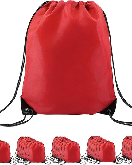 BeeGreen Drawstring Backpack Bags 20,30,50 Packs Reflective String Bags for Gym Sport Trip Cinch Sack DIY for Women Men