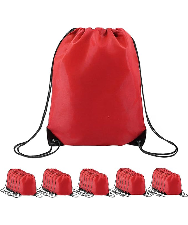 BeeGreen Drawstring Backpack Bags 20,30,50 Packs Reflective String Bags for Gym Sport Trip Cinch Sack DIY for Women Men