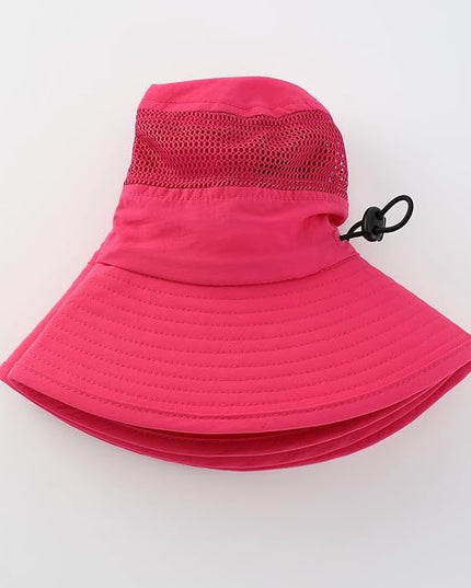 Home Prefer UPF50+ Mens Sun Hat Wide Brim Fishing Hat Womens UV Protection Cap Breathable Mesh Safari Gardening Bucket Hat
