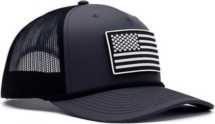 Old Glory PVC Curved 5 Panel Rope Hat, Adjustable Snapback Baseball Cap, Perfect for Outdoor Sports