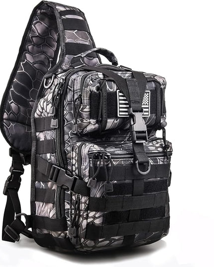 hopopower Tactical Sling Bag, Sport Bag Military Rover Shoulder Backpack EDC Assault Range Bag, Chest Pack Handbag Waterproof