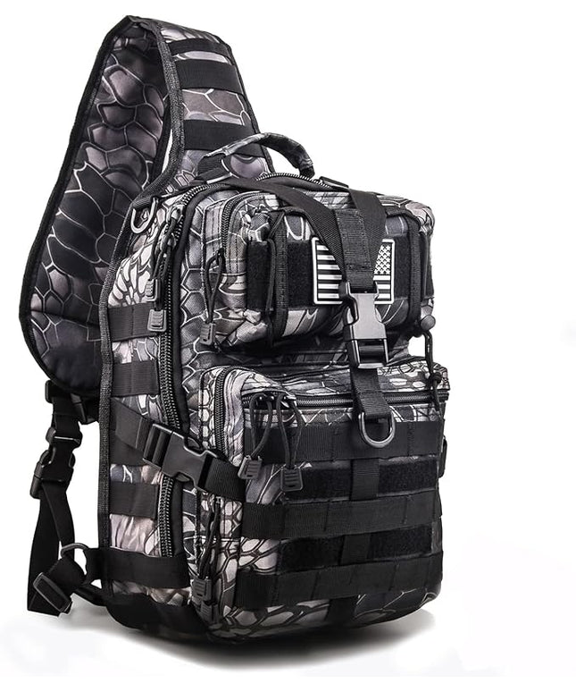 hopopower Tactical Sling Bag, Sport Bag Military Rover Shoulder Backpack EDC Assault Range Bag, Chest Pack Handbag Waterproof