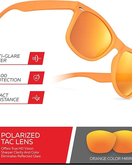 Retro Rewind Polarized Sunglasses for Men and Women - UV Protection Classic Sun Glasses