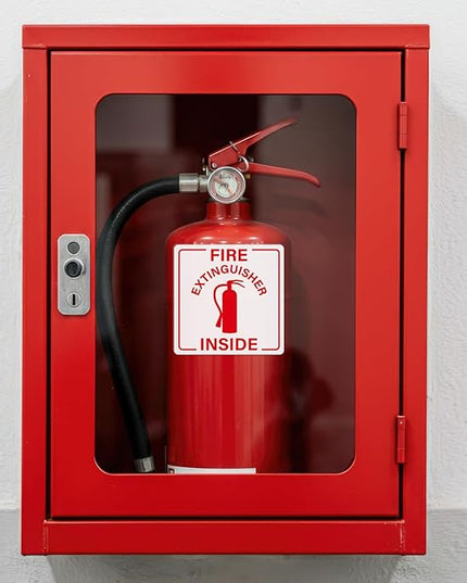 Fire Extinguisher Inside Sticker 200 PCS Self Adhesive 3 Inch Waterproof Vinyl Roll Sticker Safety Decal for Truck Trailer Business Equipment Warehouse