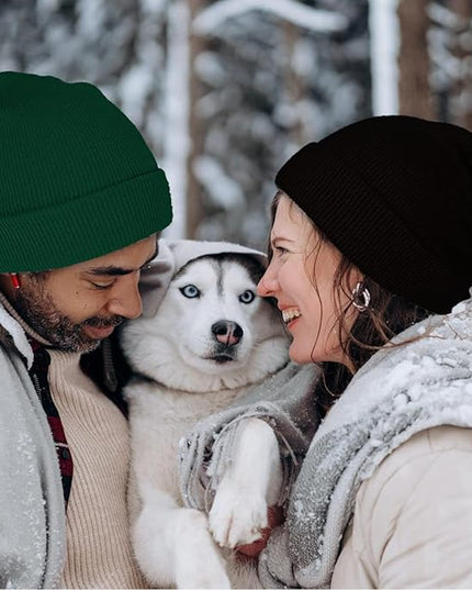 ZOORON 1&2 Pack Beanie for Men Women Slouchy Beanie Hats Winter Knit Caps Soft Ski Hat Unisex
