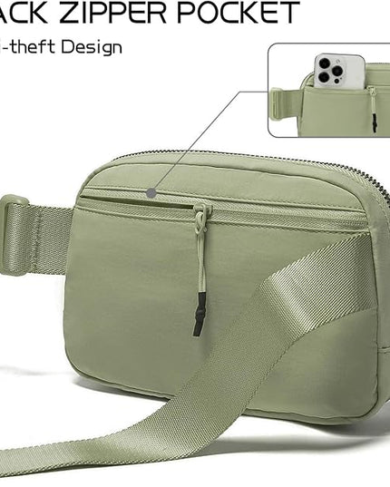 Belt Bag for Women Fanny Pack Crossbody Bags for Women Fashion Waist Packs with Adjustable Strap Gifts for Teenage Girls Women Men (khaki Green)